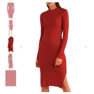 MUGLER PARIS Embellished Knit Dress
